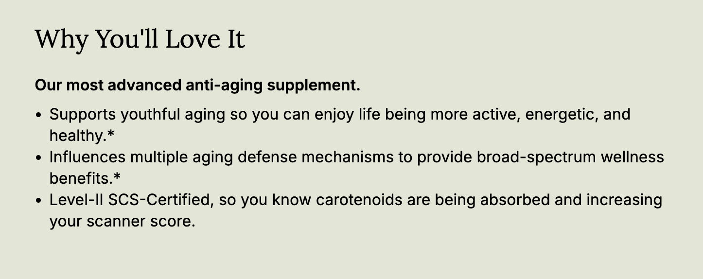 R2/Vitality Supplement